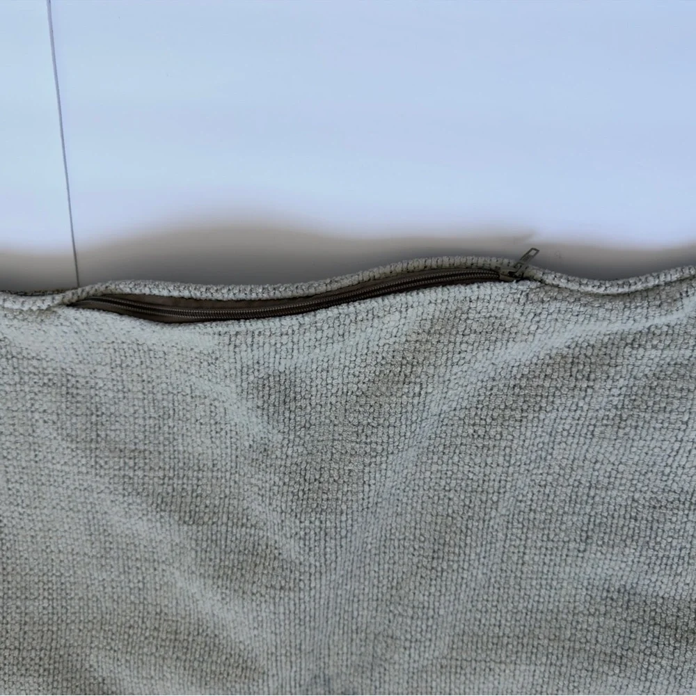 Striped Knit Pillow‎ Cover in Black, Gray & Cream